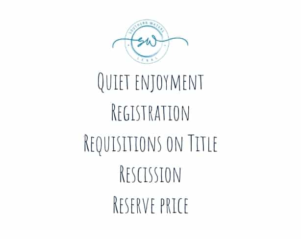 The A – Z of Conveyancing (Q & R)
