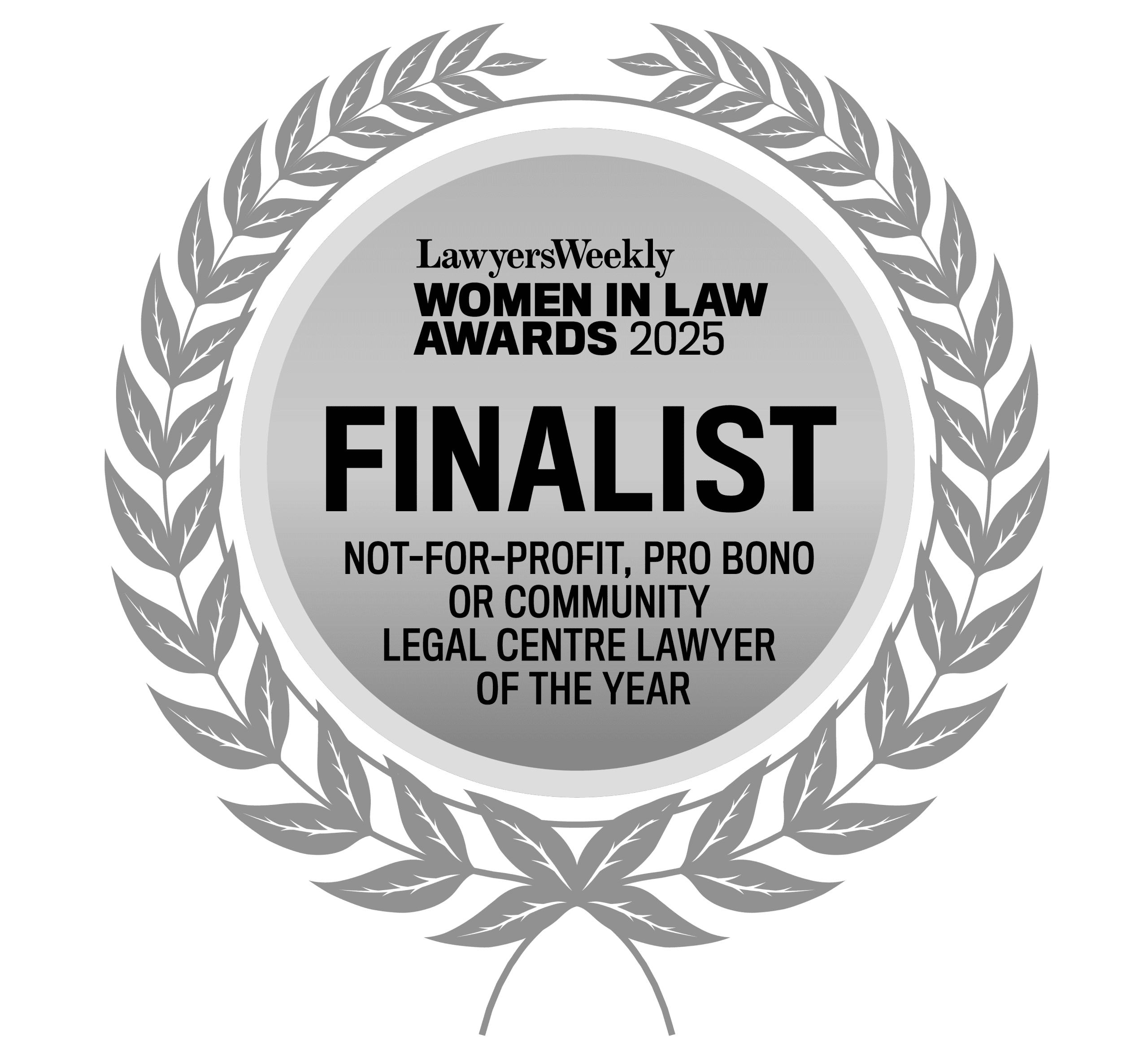 Leona Bennett Not-for-Profit Pro Bono or Community Legal Centre Lawyer of the Year Finalist 2025